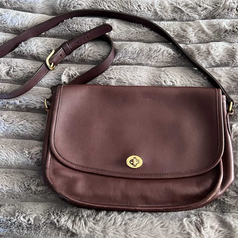 Coach Brown Leather Crossbody Bag